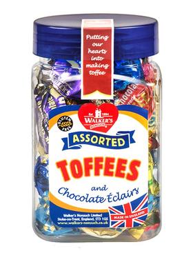 英国原装进口Walker沃尔克斯太妃糖罐装喜糖零食什锦糖果海盐软糖