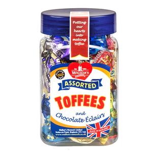 英国原装 喜糖零食什锦糖果海盐软糖 进口Walker沃尔克斯太妃糖罐装