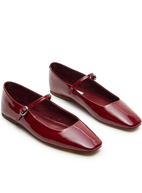 [弦子同款]Steve Madden思美登MAPLE复古漆皮玛丽珍芭蕾平底鞋