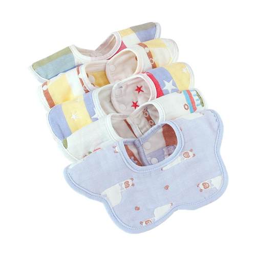 婴儿围嘴新生宝宝纯棉旋转防吐奶