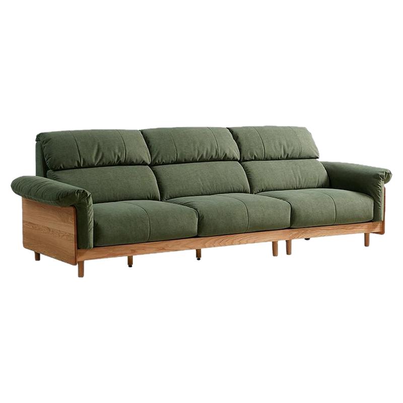 林氏家居橡木实木沙发客厅沙发新款猫抓布艺沙发原木色家具木业