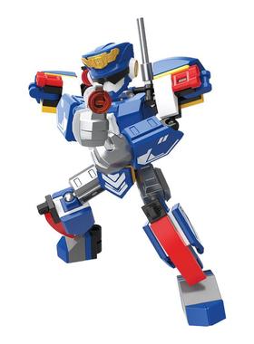 正版迷你特工队福乐超级战警模型F5机甲积木拼装玩具送男孩礼物