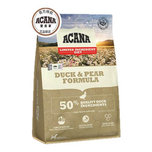 【百补】ACANA爱肯拿鸭肉梨狗粮幼犬成犬粮全价粮通用粮2kg