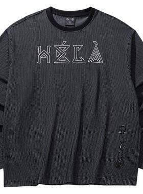 安踏凯里欧文Hela卫衣男士春季圆领套头衫长袖官方正品黑色上衣女