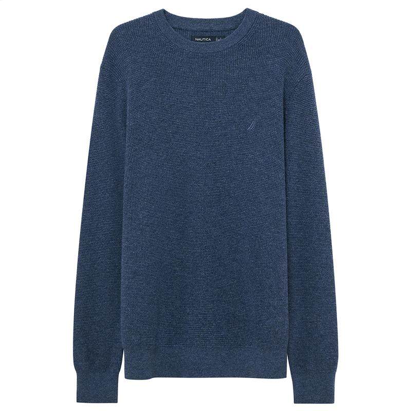 NAUTICA/诺帝卡男装绵羊毛混纺柔软透气圆领秋冬毛衣SO3306,男装,针织衫/毛衣,淘宝优惠券,粉丝福利购,淘宝优惠卷
