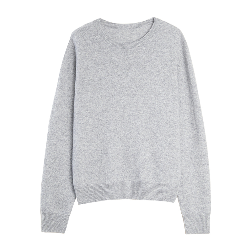 ELLE山羊绒绵羊毛圆领针织衫