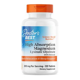 doctors best多特倍斯金达威甘氨酸镁片补充剂女士睡眠D3K2镁进口