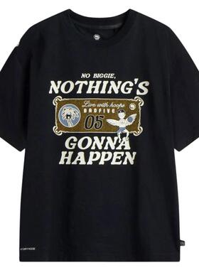 李宁夏男子反伍运动冰感舒适宽松透气休闲短袖T恤文化衫AHSV213-5