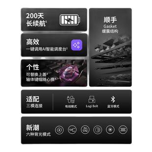 旗舰罗技K868三模机械键盘无线客制化办公游戏键盘键帽高颜值