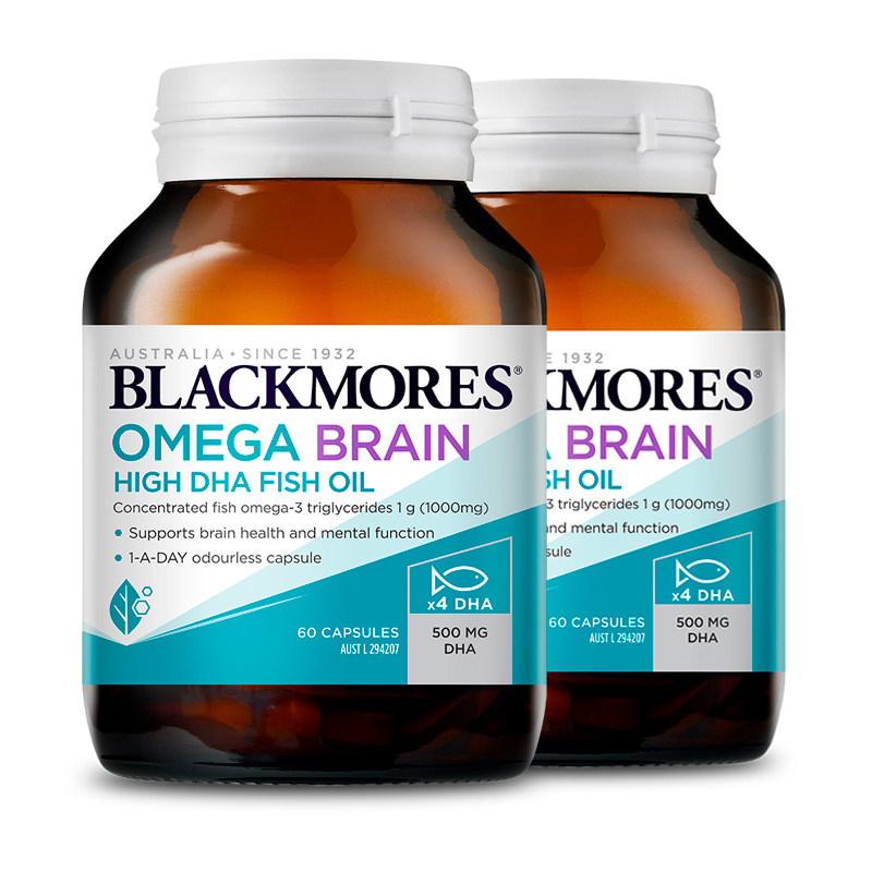 【自营】BLACKMORES澳佳宝4倍高浓度DHA无腥深海鱼油易吸收60粒*2,保健食品/膳食营养补充食品,鱼油/深海鱼油,淘宝优惠券,粉丝福利购,淘宝优惠卷