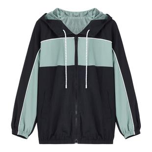 秋水伊人时尚 气质通勤女拼接撞色设计外套 简约外套2025年秋冬新款