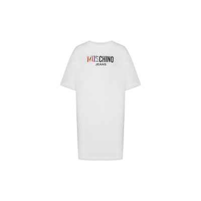 Moschino Jeans  女士徽标字母连衣裙圆领T恤裙