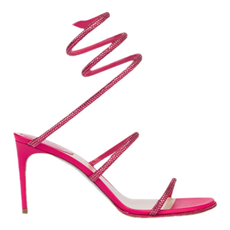 RENECAOVILLA女鞋红色水钻