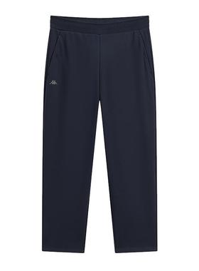 Kappa卡帕男裤2025冬季新款运动休闲纯棉针织加绒长裤K0F72AK43