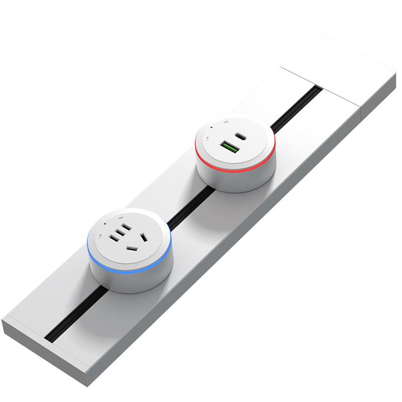 滑动厨房专用轨道插座木林森