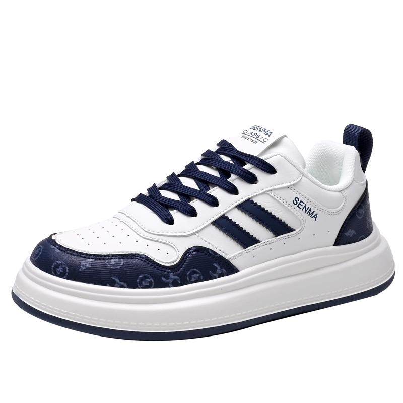 森马男鞋秋季小白百搭男士休闲低帮板鞋潮流运动厚底增高真皮潮鞋