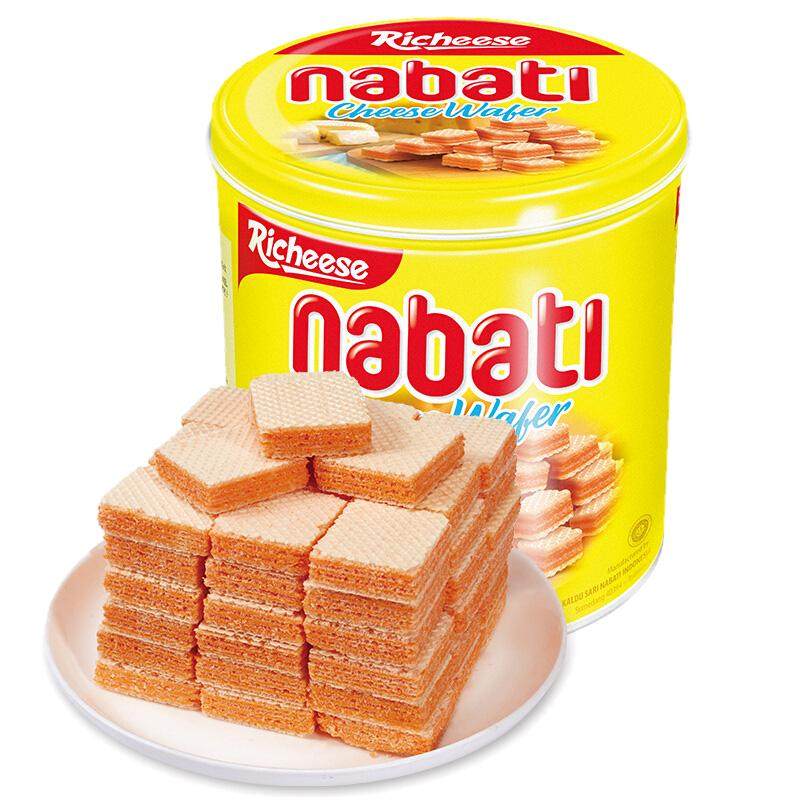 丽芝士草莓巧克力威化饼干300g桶装印尼进口纳宝帝奶酪芝士送礼用