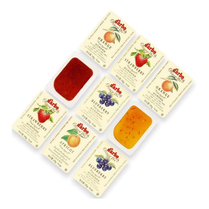 德宝darbo迷你小包装草莓蓝莓酱低脂果酱夹面包早餐涂抹吐司酒店