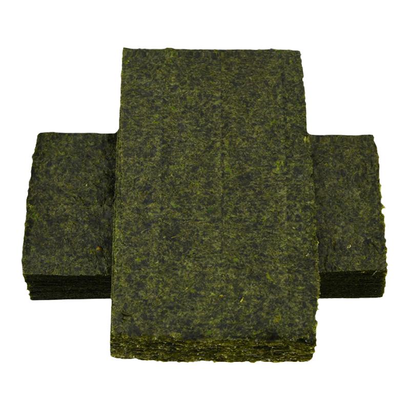 商用墨绿色半切海苔寿司大片紫菜包饭台湾三角饭团专用海苔100张