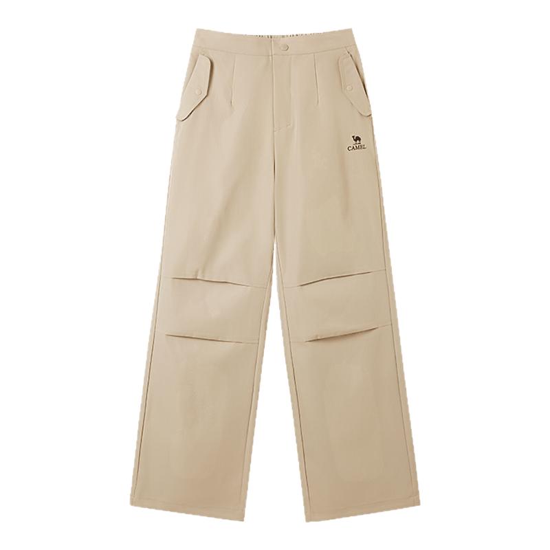骆驼女装工装休闲裤2025秋季新款咖色宽松户外直筒休闲伞兵冲锋裤