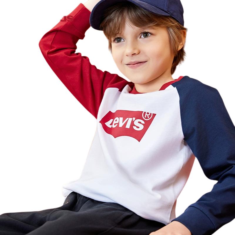 李维斯儿童装男童长袖T恤2025春秋新款中大童秋装打底衫上衣薄款