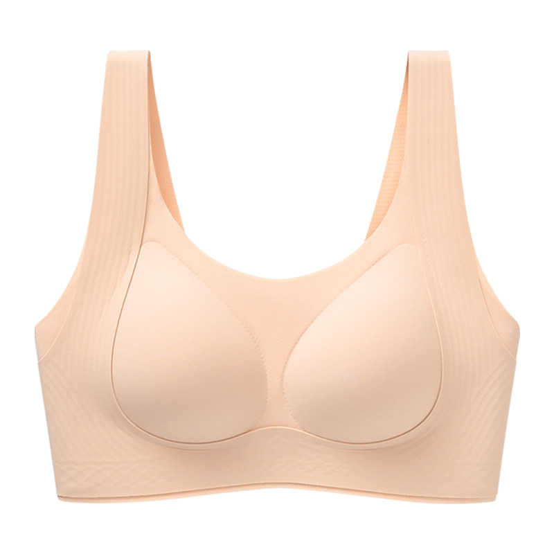 红品古今无痕内衣女大胸显小聚拢收副乳运动风文胸罩背心女士