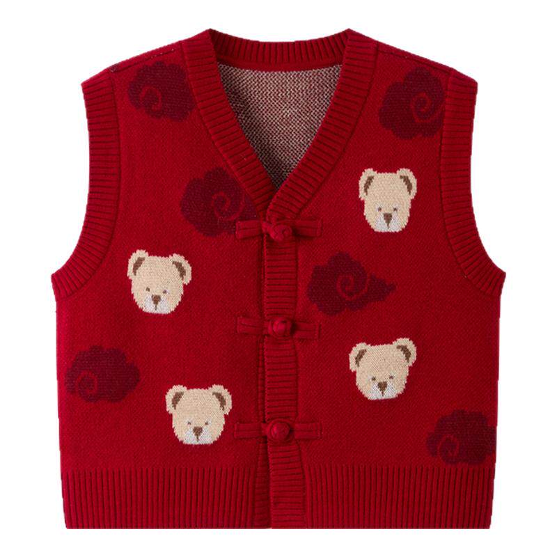 【新年】PawinPaw卡通小熊童装26年新款男女宝宝新中式马甲