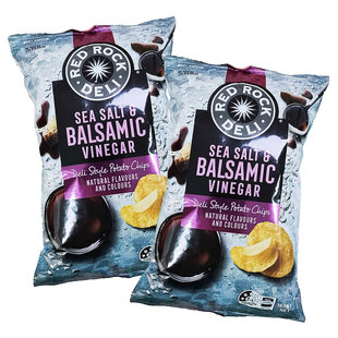 乐事澳大利亚进口红岩甄选醋盐味海盐咸味片状味薯片165g休闲零食