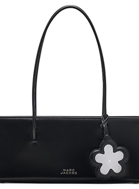 【季末折扣】MARC JACOBS/莫杰 GLAM 中号牛皮纯色带镜子法棍包