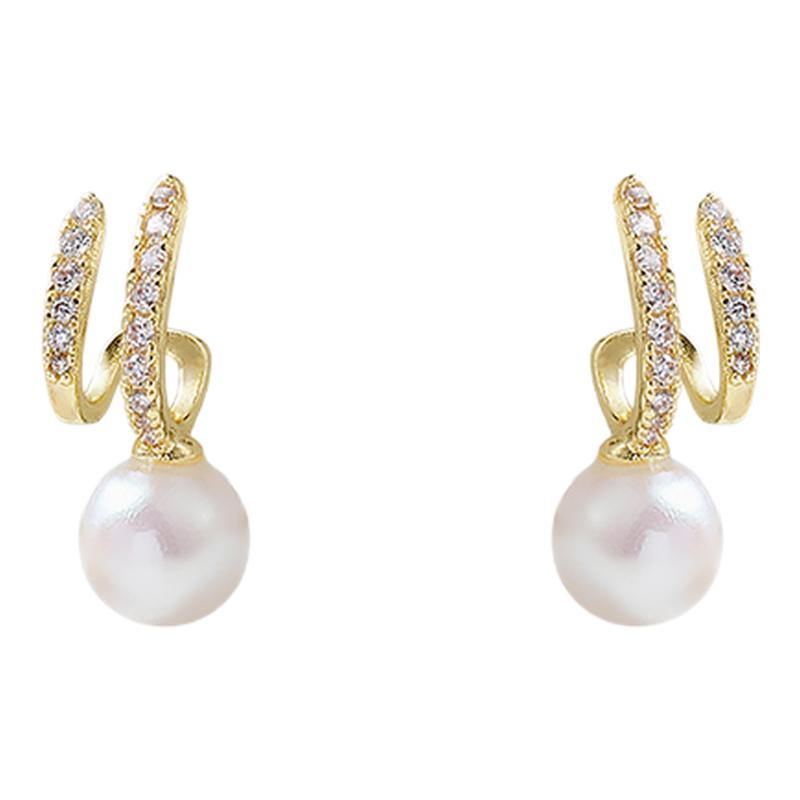 法式珍珠款耳环轻奢高级