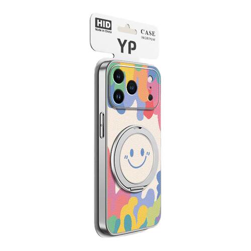 适用苹果15手机壳iphone17ProMax/iPhone16/14新款13磁吸支架xs硅胶软11/12女款16plus卡通小羊皮air彩色笑脸