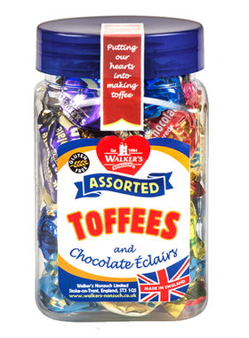 英国进口Walkers沃尔克斯太妃糖黑巧焦糖海盐太妃糖传统英式糖果