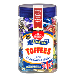 英国进口Walkers沃尔克斯太妃糖黑巧焦糖海盐太妃糖传统英式糖果