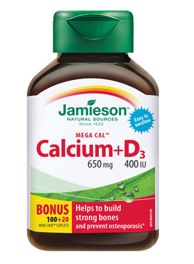 jamieson健美生 钙+维生素D3复合片120海外补钙进口成人钙镁钙片