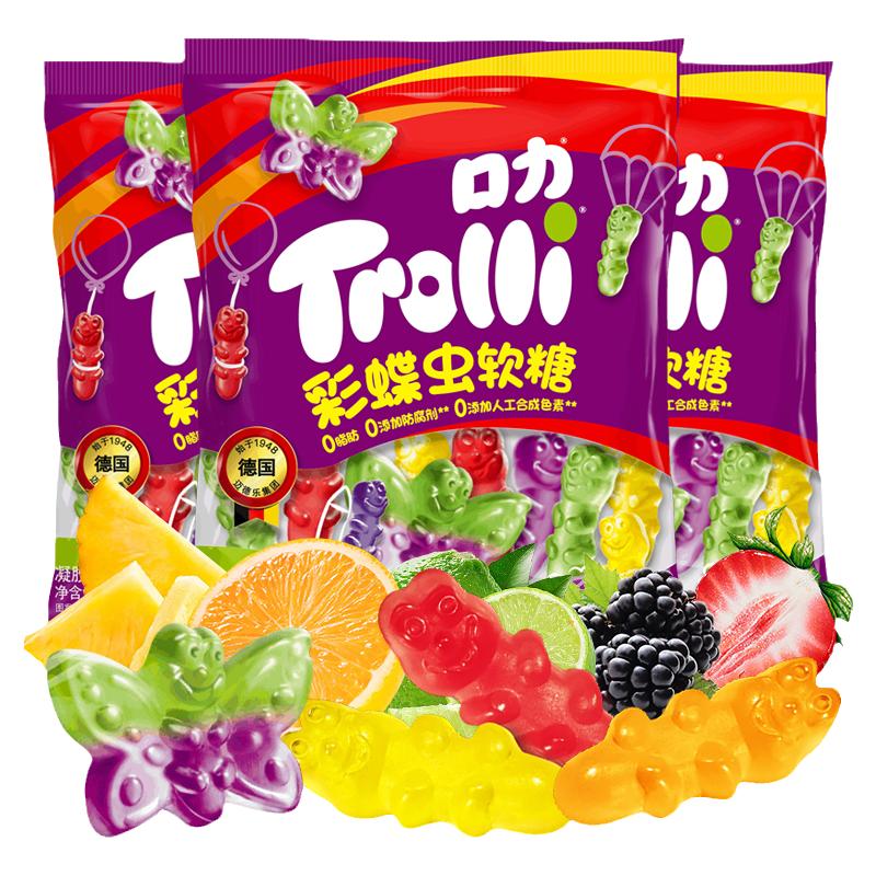 Trolli口力彩蝶虫软糖水果味48g