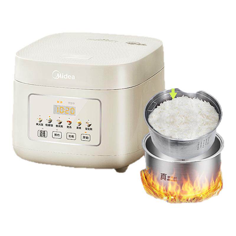 美的电饭煲家用0涂层316L不锈钢小型低糖米汤分离电饭锅旗舰正品