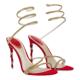 礼物 RENE CAOVILLA MARGOT系列红色水钻高跟凉鞋 RC女鞋