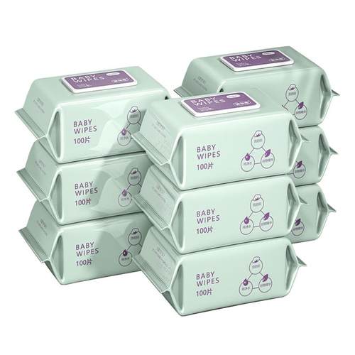 婴儿100抽湿巾纸新生手口专用80