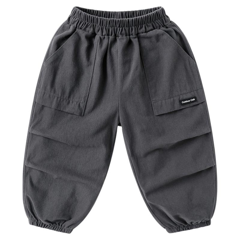 右欧男童工装裤加绒厚儿童裤子