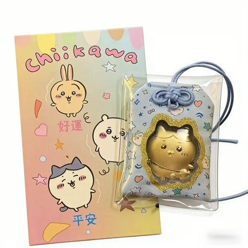 水贝低克重足金黄金送礼盒chiikawa周边吉伊小八乌萨奇福袋挂件