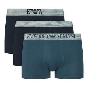 Armani/阿玛尼EA 男士鹰标3件装休闲四角内裤 EM000259 AF18886