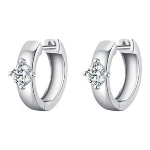 MODIAN摩典莫桑钻耳扣女S925纯银法式 小众设计轻奢高级感闪钻耳圈