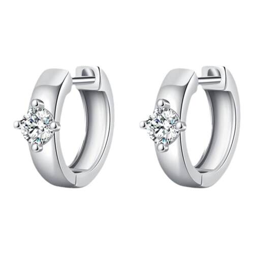 摩典925纯银莫桑钻小众轻奢耳圈