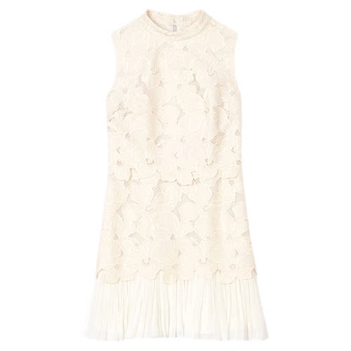 SANDRO女装法式露背百褶连衣裙