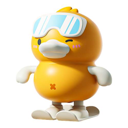 上链发条玩具滑雪跳跳鸭摇摆前行