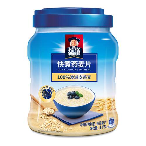桂格快煮1000g冲饮桶装燕麦片