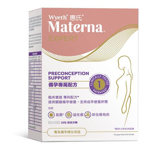 【买1赠1】惠氏玛特纳好孕条活性叶酸粉1段备孕期复合维生素肌醇
