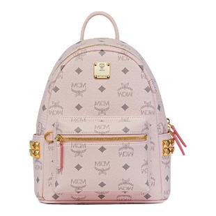 [新年礼物]MCM STARK迷你轻雾粉双肩包旅行包女包时尚潮流通勤包