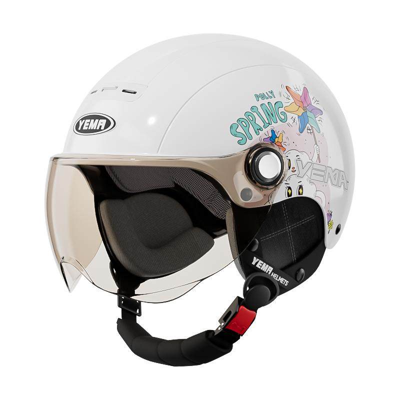 野马头盔电动车女夏季四季摩托车半盔3c认证新国标电瓶车安全盔男