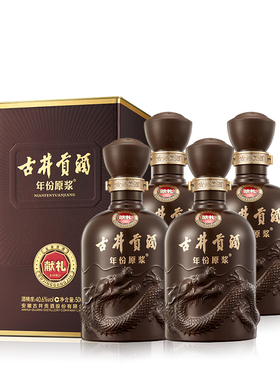 古井贡酒年份原浆第6代献礼40.6度500mL*4瓶装整箱宴请送礼纯粮酒